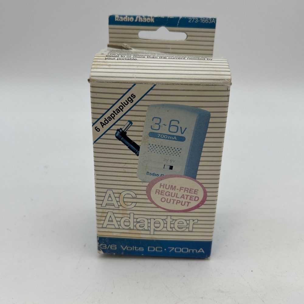 vintage RadioShack AC Adapter (Catalog Number 273-1663A),